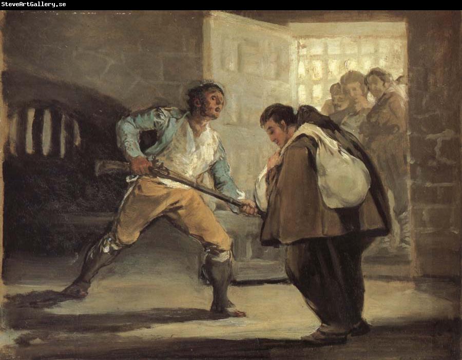 Francisco Goya El Maragato Points a gun